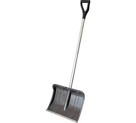 Снеговая пластмассовая лопата Комплект-Агро ВЬЮГА № 2 с алюминиевым черенком и V-образной ручкой KA8222