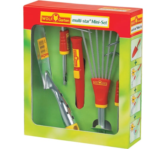 Мини-набор Wolf-Garten P 243 LU-Z/LA-M/LD-M/LN-M/ZM03 3732643 1
