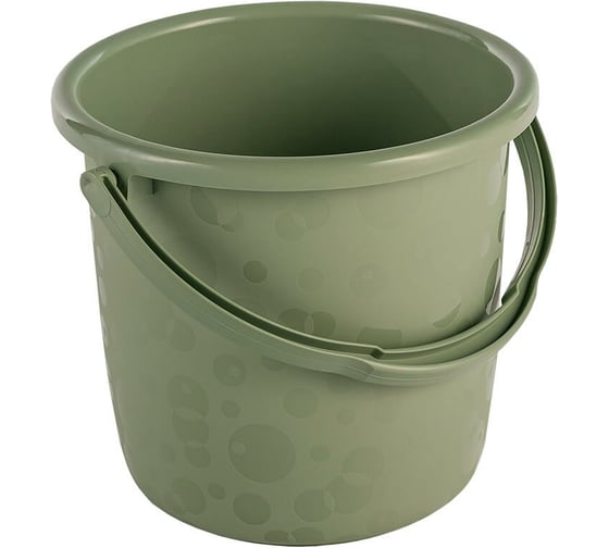 Ведро ELLASTIK-PLAST Люкс 12 л, оливковое VEDLUX12ОЛИВ