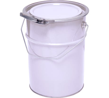 Ведро Тара.ру металл, 5 л, с крышкой, с обручем, белое 21237