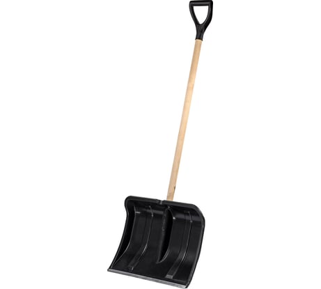 Снеговая лопата с деревянным черенком и V-ручкой Cycle Богатырь 4607156361199