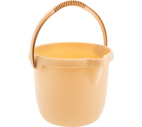 Пластмассовое круглое ведро PALISAD home 12 л, бежевое 929495