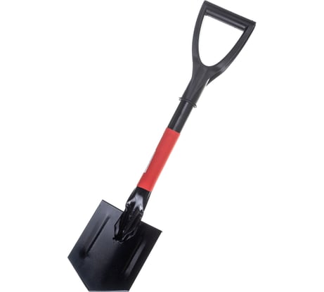 Автомобильная саперная лопатка Gigant с ребрами жесткости, металлическим черенком с терморукавом, V-образной ручкой GDEV-23