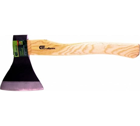 Топор СИБРТЕХ ТП11-08,800 г,в сборе,кованый,деревянное топорище// 21619