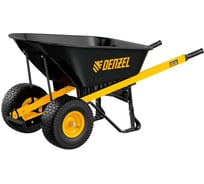 Усиленная двухколесная строительная тачка Denzel объем 140 л, 250 кг, колесо 15x6.00-6 69000