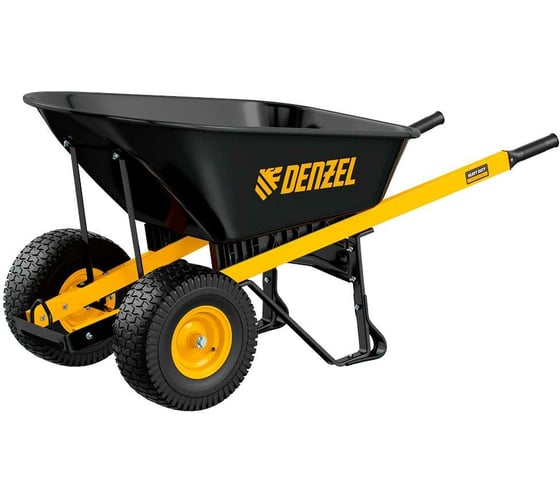 Усиленная двухколесная строительная тачка Denzel объем 140 л, 250 кг, колесо 15x6.00-6 69000 1