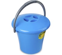 Ведро Martika Либерти 14 л, с крышкой, голубое С605КГОЛ