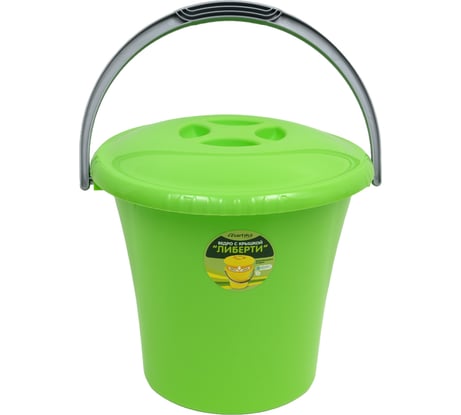 Ведро Martika Либерти 14 л, с крышкой, салатовое С605КСАЛ