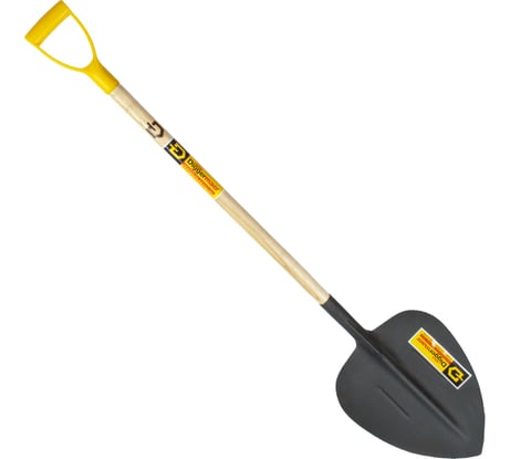 Совковая щебеночная лопата с черенком и ручкой AlexDiggermaer ЛСЩЧ1р