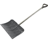 Лопата для снега Без бренда 450x330 мм, алюминиевый черенок, диаметр 32 мм, с ручкой 68105-3