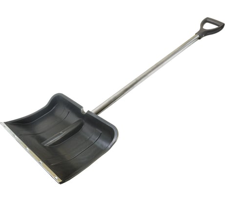 Лопата для снега Без бренда 500x382 мм, алюминиевый черенок, диаметр 32 мм, с ручкой 68106-3