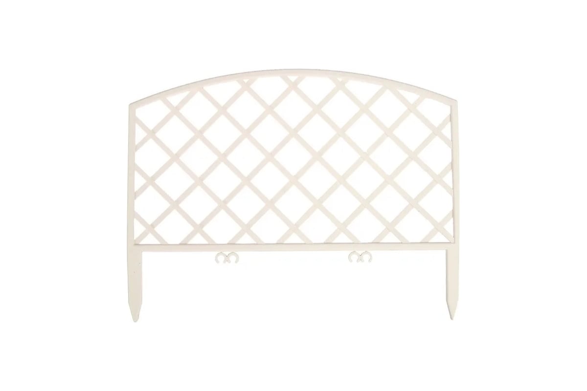 Садовое ограждение ПОЛИМЕРСАД Забор декоративный №6, белое, 7 шт. ПС ...