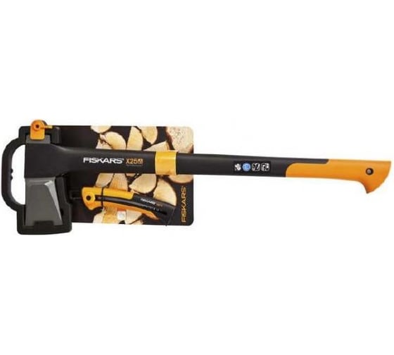 Топор-колун Х25 + пила 123870 В ПОДАРОК Fiskars 122487