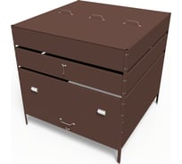 Оцинкованный компостер Благо цветной, Ral 8017, 100x100x100 см 105714