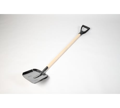 Совковая лопата с деревянным черенком и V-образной ручкой ПАВЛОВСКАЯ Заря нержавеющая сталь 005690