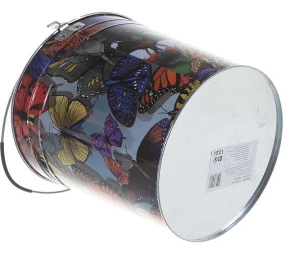 Садовое оцинкованное ведро СПЕЦ Garden&Flowers 12л Бабочки GF-MB1204