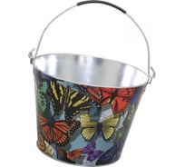 Садовое оцинкованное ведро СПЕЦ Garden&Flowers 5л Бабочки GF-MB504