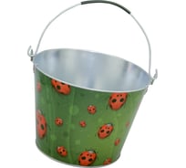 Садовое оцинкованное ведро СПЕЦ Garden&Flowers 5л Божьи коровки GF-MB503