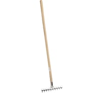 Витые грабли Gigant 10-зубые, нержавейка, с деревянным черенком GAV-13
