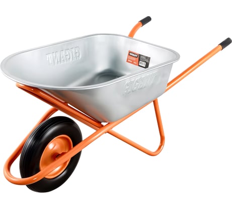 Строительная одноколесная тачка Gigant 110л, 200 кг, пневматические колеса GX-01