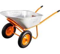 Строительная двухколесная тачка Gigant 110л, 200 кг, пневматические колеса GX-02