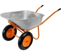 Строительная двухколесная тачка Gigant 110л, 200 кг, литые ПУ колеса GX-03