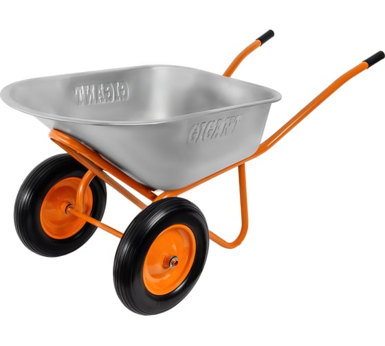Строительная двухколесная тачка Gigant 110л, 200 кг, литые ПУ колеса GX-03