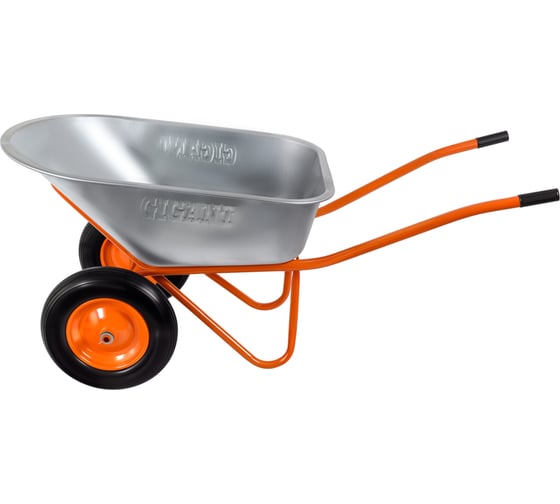 Строительная двухколесная тачка Gigant 110л, 200 кг, литые ПУ колеса GX-03