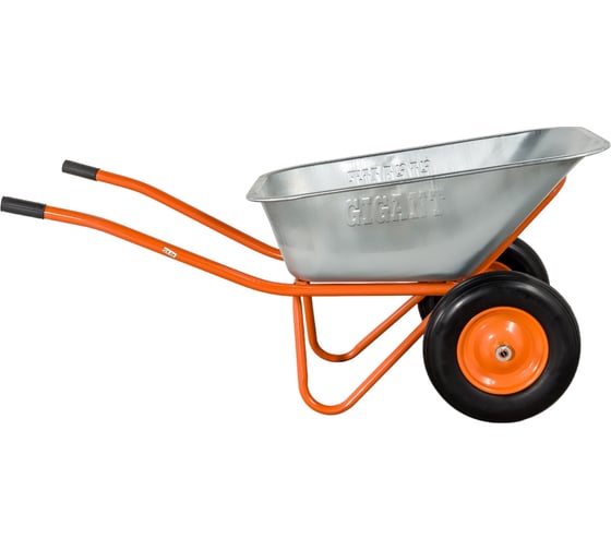 Строительная двухколесная тачка Gigant 110л, 240 кг, литые колеса GX-04