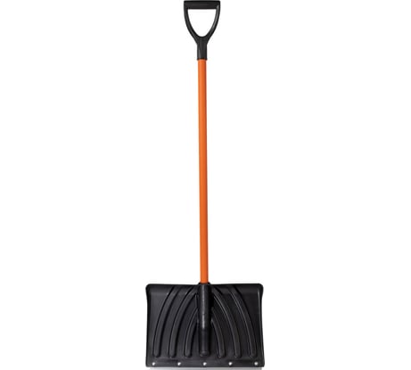 Снеговая пластиковая лопата Cicle Крепыш с оцинк. планкой, металл. черенком и V-ручкой 4607156367023