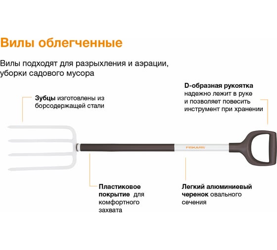 Облегченные вилы Fiskars 1019603