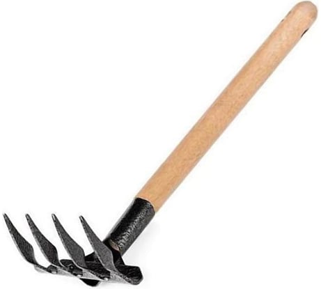 Грабли с повёрнутым зубом Арти 4-х зубые, с черенком, 400 мм У0000000439