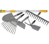 Садовый набор PALISAD LUXE 6 предметов, со съёмной телескопической рукояткой 63033