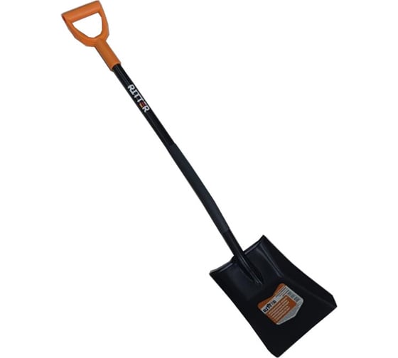Совковая лопата для бетона RITTER Garden SolidS2 стальной черенок, сварное соединение, ручка ABS пластик RG11012022