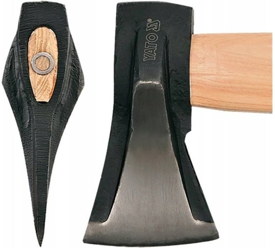 Топор YATO 2000 г, 820 мм, деревянная ручка YT-8012