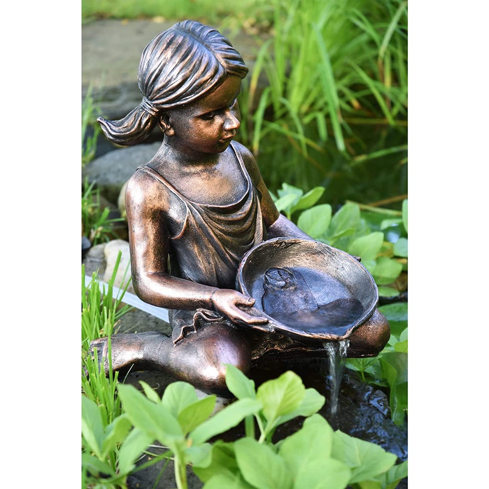 Фигура для фонтана Heissner Девочка с чашей медь 003230-00 - выгодная ...