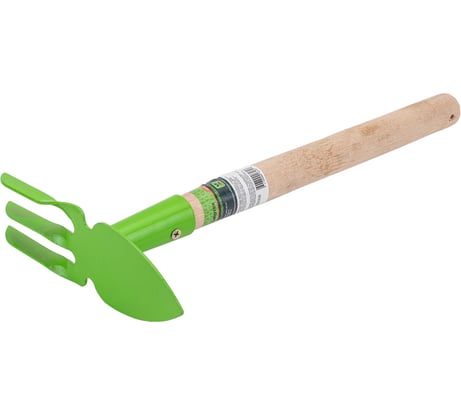 Комбинированная мотыжка "лепесток", 3 витых зуба, деревянная рукоятка СИБРТЕХ Россия 62306