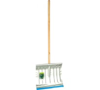 Снеговая оцинкованная лопата с черенком 430х370мм, металлическая окантовка СИБРТЕХ Россия 61596