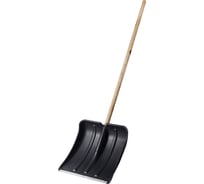Лопата для уборки снега ШАБАШКА с деревянным черенком, 386x371 мм 247333