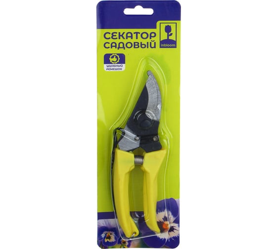 Садовый секатор INBLOOM 17 см, металл, пластик 186-007