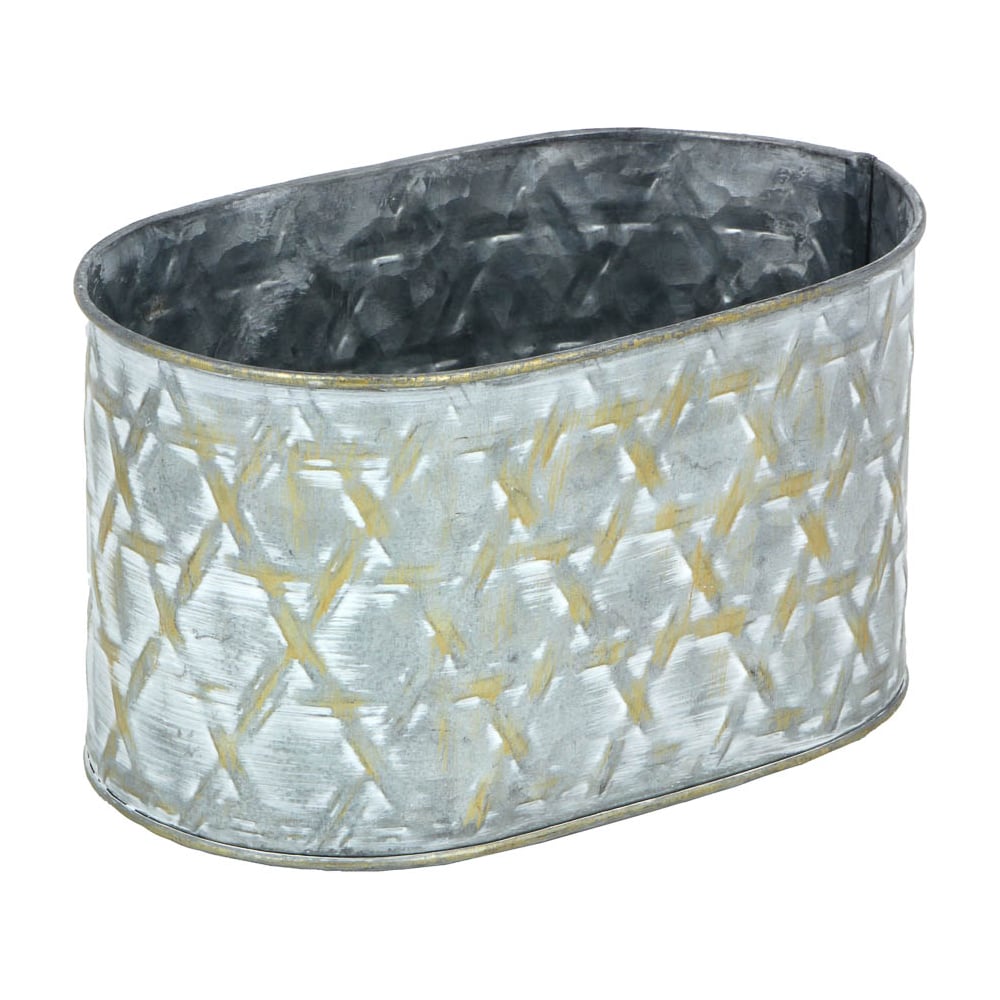 Овальное кашпо INBLOOM, 10x18x11 см, оцинкованная сталь 164-286 ...