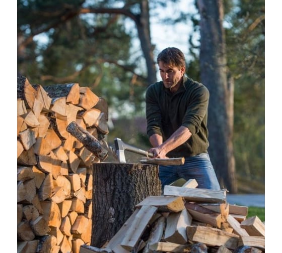 Промонабор Fiskars: топор-колун Х21 + большой кухонный нож 1023883