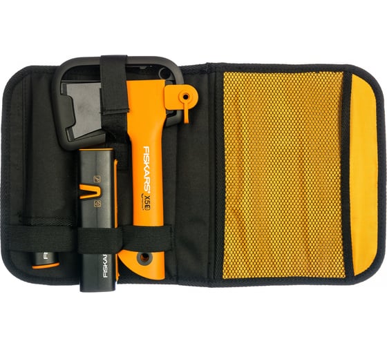 Промонабор из трех предметов Fiskars Х5 + нож общего назначения + точилка в сумке 1025441