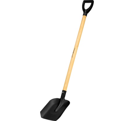 Совковая лопата СИБРТЕХ 235x270x1300 мм, деревянный черенок с пропиткой 614595