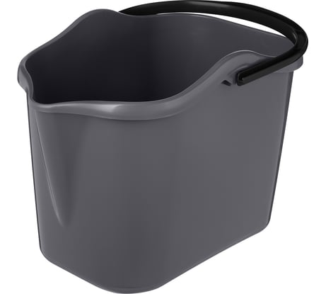 Ведро IDILAND Grenada прямоугольное 13 л серый 221225735/01