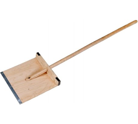 Деревянная лопата с черенком для снега СПЕЦ Движок 380х380мм КПБ-01195