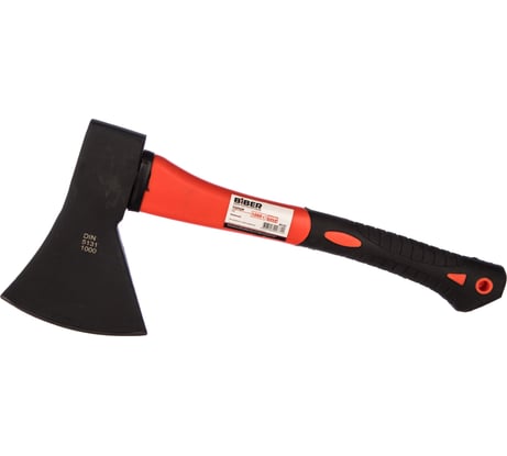 Кованый топор с фибергласовой обрезиненной ручкой, 1 кг Biber Профи 85123 тов-085217