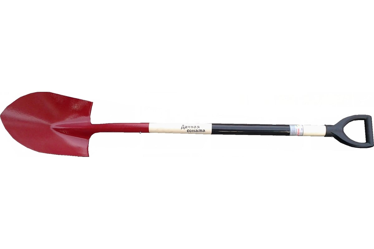 Лопата (с шлифованным черенком и V-рукояткой) Дачная Соната ДС ЛСГ ...