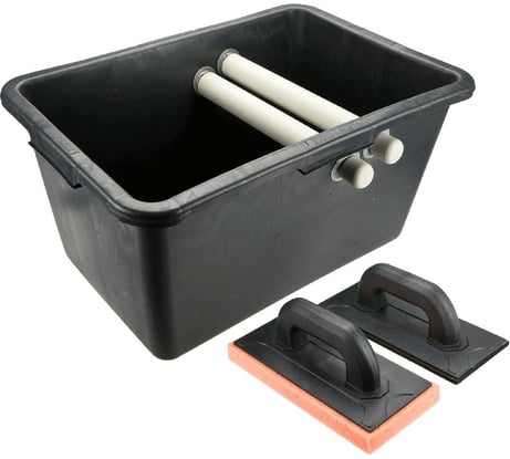 Набор: ведро 40 л, терка с резиновым покрытием, терка с мягкой губкой TOPEX 13A339
