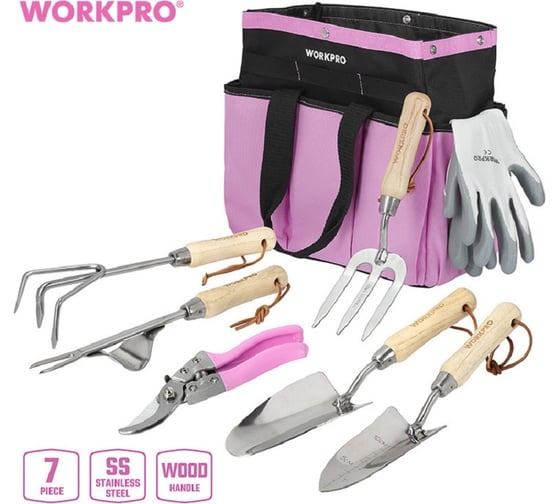 Набор садовых инструментов WORKPRO 7 предметов WP206803
